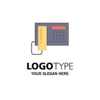Telephone Phone Cell Hardware Business Logo Template Flat Color vector