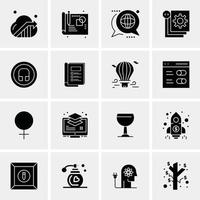 16 Business Universal Icons Vector Creative Icon Illustration to use in web and Mobile Related project