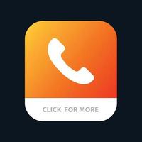 Phone Telephone Call Mobile App Button Android and IOS Glyph Version vector