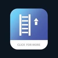 Ladder Stair Staircase Arrow Mobile App Button Android and IOS Glyph Version vector