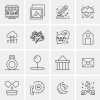 16 Business Universal Icons Vector Creative Icon Illustration to use in web and Mobile Related project