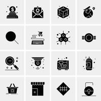 16 iconos universales de negocios vector ilustración de icono creativo para usar en proyectos relacionados con la web y dispositivos móviles