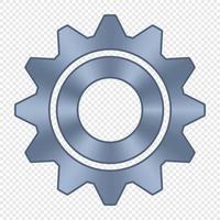 Gear wheel. Metal cogwheel. Gear setting icon. Machine gear icon. Industrial icon. Vector illustration