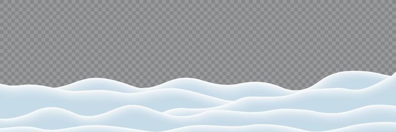 Natural winter background. Snow landscape decoration. Empty snowbanks field. Frozen hills. Snowdrifts. Vector illustration