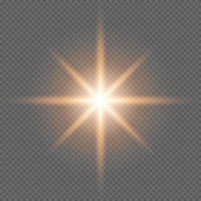Special lens flare light effect. Light effects. Magical explosion with star dust. Yellow energy flash. Vector light stars. Star burst. Vector illustration