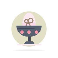 Boiled Boiled Egg Easter Egg Food Abstract Circle Background Flat color Icon vector