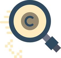 Content Copyright Find Owner Property  Flat Color Icon Vector icon banner Template