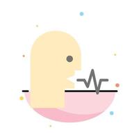 Audio Human Person Speech Talk Abstract Flat Color Icon Template vector