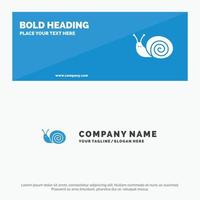 Bug Easter Snail Spring SOlid Icon Website Banner and Business Logo Template vector