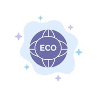 Environment Global Internet World Eco Blue Icon on Abstract Cloud Background vector