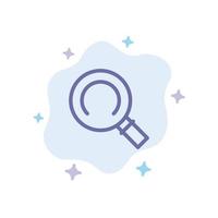 General Magnifier Search Blue Icon on Abstract Cloud Background vector