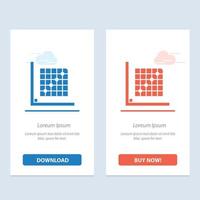 Color Correction Edit Form Grid  Blue and Red Download and Buy Now web Widget Card Template vector