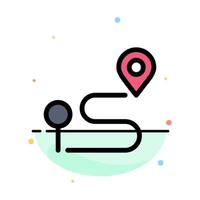 Location Map Navigation Pin Abstract Flat Color Icon Template vector