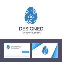 Creative Business Card and Logo template Decoration Easter Easter Egg Egg Vector Illustration