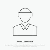 Glasses Motion Reality Technology Man Line Icon Vector