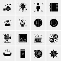 16 iconos universales de negocios vector ilustración de icono creativo para usar en proyectos relacionados con la web y dispositivos móviles