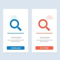 Magnifier Search Zoom Find  Blue and Red Download and Buy Now web Widget Card Template vector