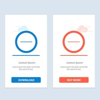 Interface Minus User  Blue and Red Download and Buy Now web Widget Card Template vector