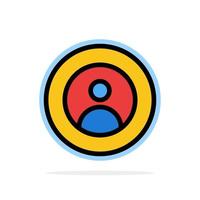 Earth Global People User World Abstract Circle Background Flat color Icon vector