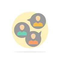 grupo de enfoque grupo de enfoque de negocios icono de color plano de fondo de círculo abstracto moderno vector