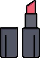 plantilla de banner de icono de vector de icono de color plano de maquillaje de lápiz labial