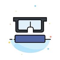 Virtual Glasses Medical Eye Abstract Flat Color Icon Template vector