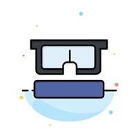 Virtual Glasses Medical Eye Abstract Flat Color Icon Template vector