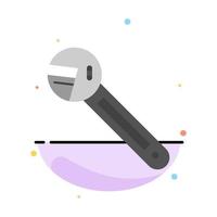 Wrench Option Tool Spanner Tool Abstract Flat Color Icon Template vector