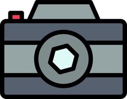 imagen de cámara foto color plano icono vector icono plantilla de banner