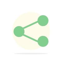 Media Share Social Sharing Abstract Circle Background Flat color Icon vector