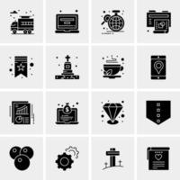 16 Business Universal Icons Vector Creative Icon Illustration to use in web and Mobile Related project