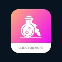 Flask Lab Test Medical Mobile App Button Android and IOS Glyph Version vector