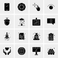 16 Business Universal Icons Vector Creative Icon Illustration to use in web and Mobile Related project