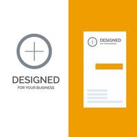 Interface Plus User Grey Logo Design and Business Card Template vector