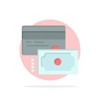 Card Credit Payment Money Abstract Circle Background Flat color Icon vector