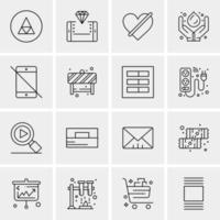 16 Business Universal Icons Vector Creative Icon Illustration to use in web and Mobile Related project