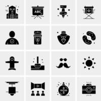 16 iconos universales de negocios vector ilustración de icono creativo para usar en proyectos relacionados con la web y dispositivos móviles