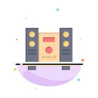 Woofer Loud Speaker Music Abstract Flat Color Icon Template vector