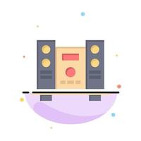 Woofer Loud Speaker Music Abstract Flat Color Icon Template vector