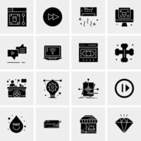 16 Business Universal Icons Vector Creative Icon Illustration to use in web and Mobile Related project