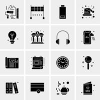 16 Business Universal Icons Vector Creative Icon Illustration to use in web and Mobile Related project