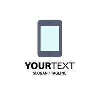 Cell Mobile Phone Call Business Logo Template Flat Color vector