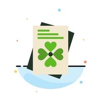 Passport World Ireland Abstract Flat Color Icon Template vector