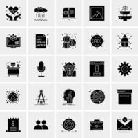 25 iconos de negocios universales vector ilustración de icono creativo para usar en proyectos relacionados con la web y dispositivos móviles