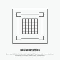 Creative Design Designer Graphic Grid Line Icon Vector