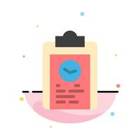 Clipboard Coach Plan Progress Training Abstract Flat Color Icon Template vector