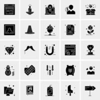 25 iconos de negocios universales vector ilustración de icono creativo para usar en proyectos relacionados con la web y dispositivos móviles