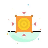 Focus Board Dart Arrow Target Abstract Flat Color Icon Template vector