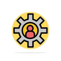 Customer Support Employee Service Support Abstract Circle Background Flat color Icon vector