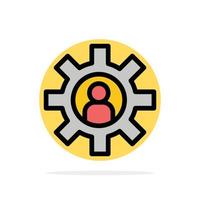 Customer Support Employee Service Support Abstract Circle Background Flat color Icon vector